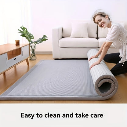 2025 New Breathable Cooling Japanese Tatami Style Bedroom, Study or Living Room Mat - Knitted Polyester Fabric, Multiple Sizes 35.43inch, 59.06inch, 70.87inch, 78.74inch | Modern Japanese Decorative Cushion, Bed Mat