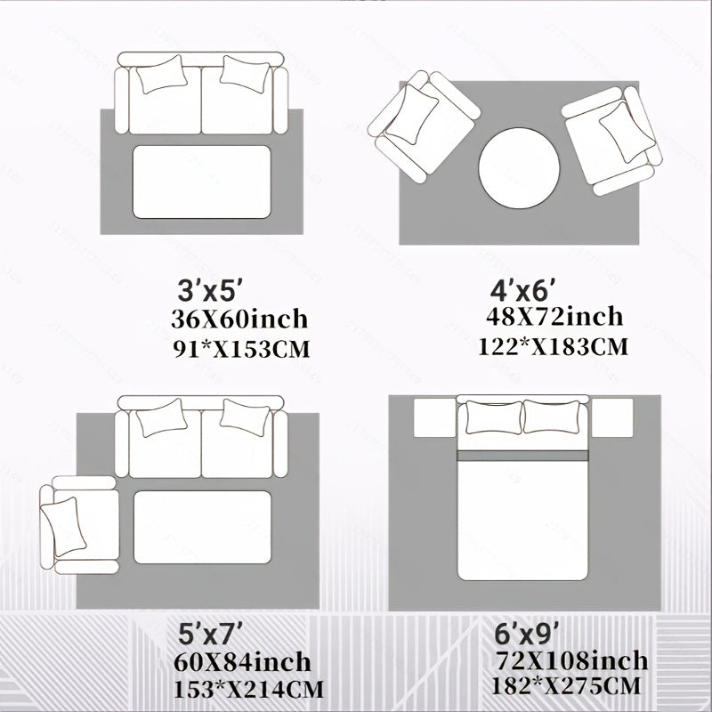 1 PC Square Cashmere Carpet Decorative Carpet High Quality Non-slip Carpet Thick Floor Mat Christmas Decorate