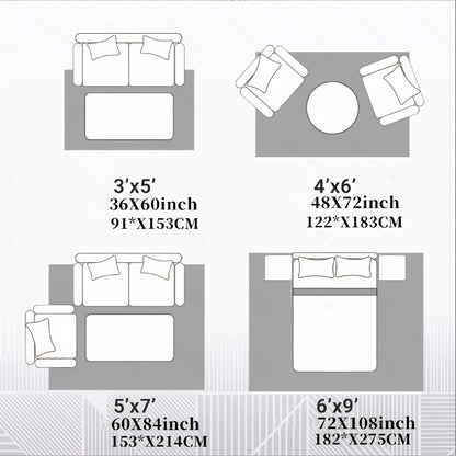 1 PC Square Cashmere Carpet Decorative Carpet High Quality Non-slip Carpet Thick Floor Mat Christmas Decorate