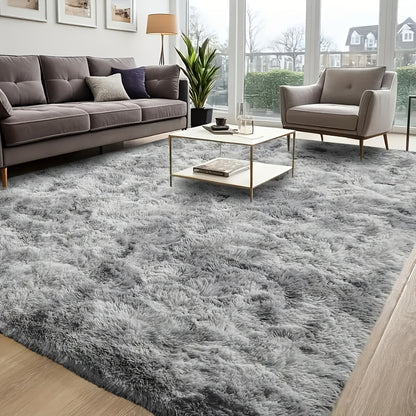 1pc Tie-Dye Plush Carpet, Ultra Soft Anti-slip Area Rugs, Non-Slip Shaggy Furry Fuzzy Rug, Modern Home Decor, No Linting Washable Nordic Carpet Suitable For Living Room Sofa Coffee Table Bedroom Bedside Soft Full Room Plush Floor Mat