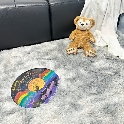 1pc Tie-Dye Plush Carpet, Ultra Soft Anti-slip Area Rugs, Non-Slip Shaggy Furry Fuzzy Rug, Modern Home Decor, No Linting Washable Nordic Carpet Suitable For Living Room Sofa Coffee Table Bedroom Bedside Soft Full Room Plush Floor Mat