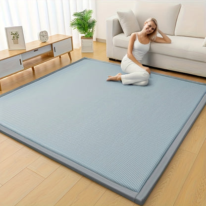 2025 New Breathable Cooling Japanese Tatami Style Bedroom, Study or Living Room Mat - Knitted Polyester Fabric, Multiple Sizes 35.43inch, 59.06inch, 70.87inch, 78.74inch | Modern Japanese Decorative Cushion, Bed Mat